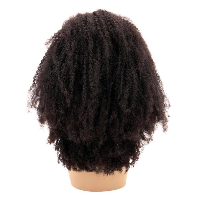 Peluca Afro Kinky Rizada 4x4 de Encaje Transparente 100% Cabello Humano con Cierre