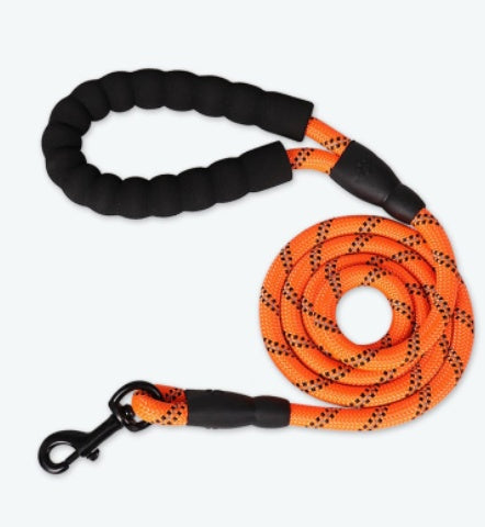 Nylon Reflective Dog Leash — 6 Colors, 9 Size Options