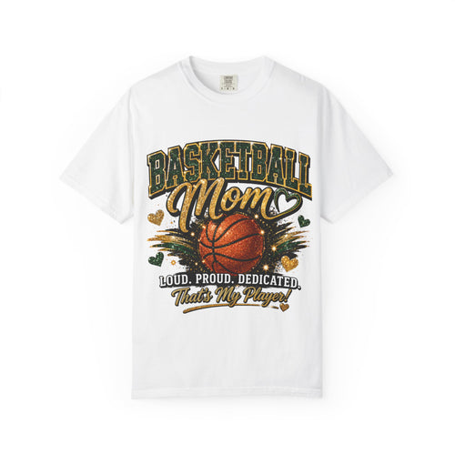 Camiseta para Mamá de Baloncesto — Ruidosa, Orgullosa, Dedicada