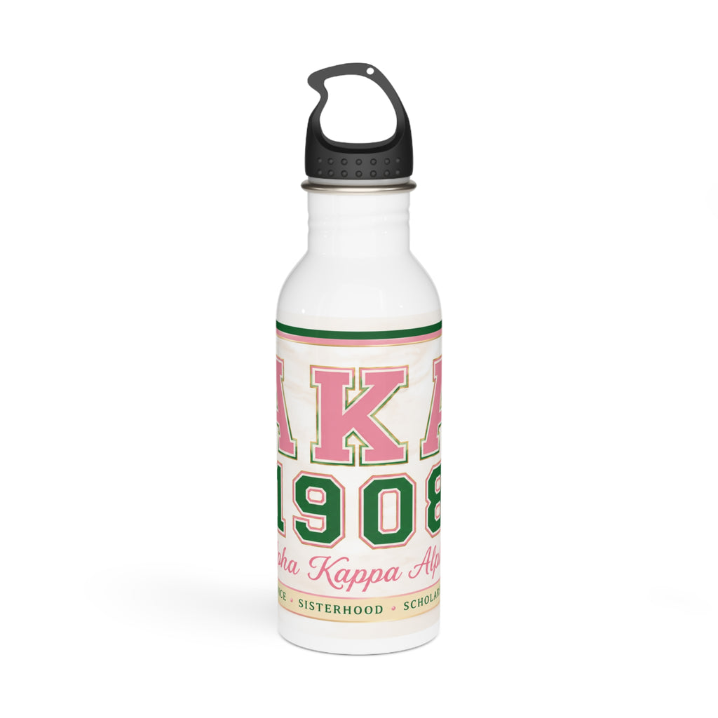 Alpha Kappa Alpha 1908 Stainless Steel Water Bottle – Sorority Pearl & Ivy Day Hydration Bottle