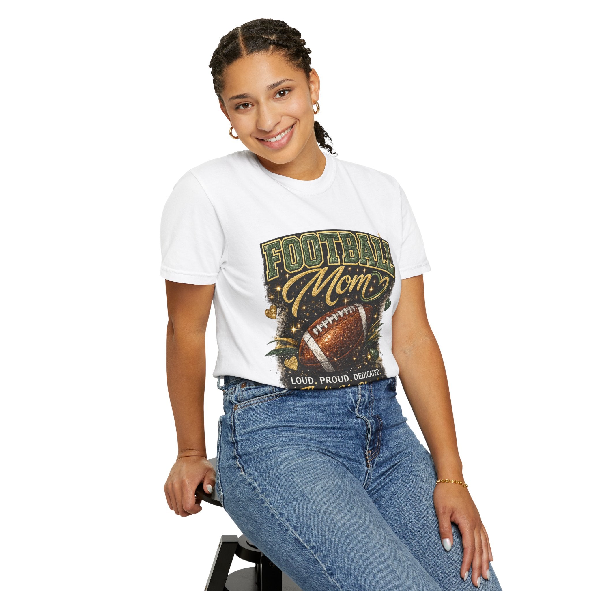 Football Mom T-Shirt — Loud Proud Dedicated Football Mom Gift