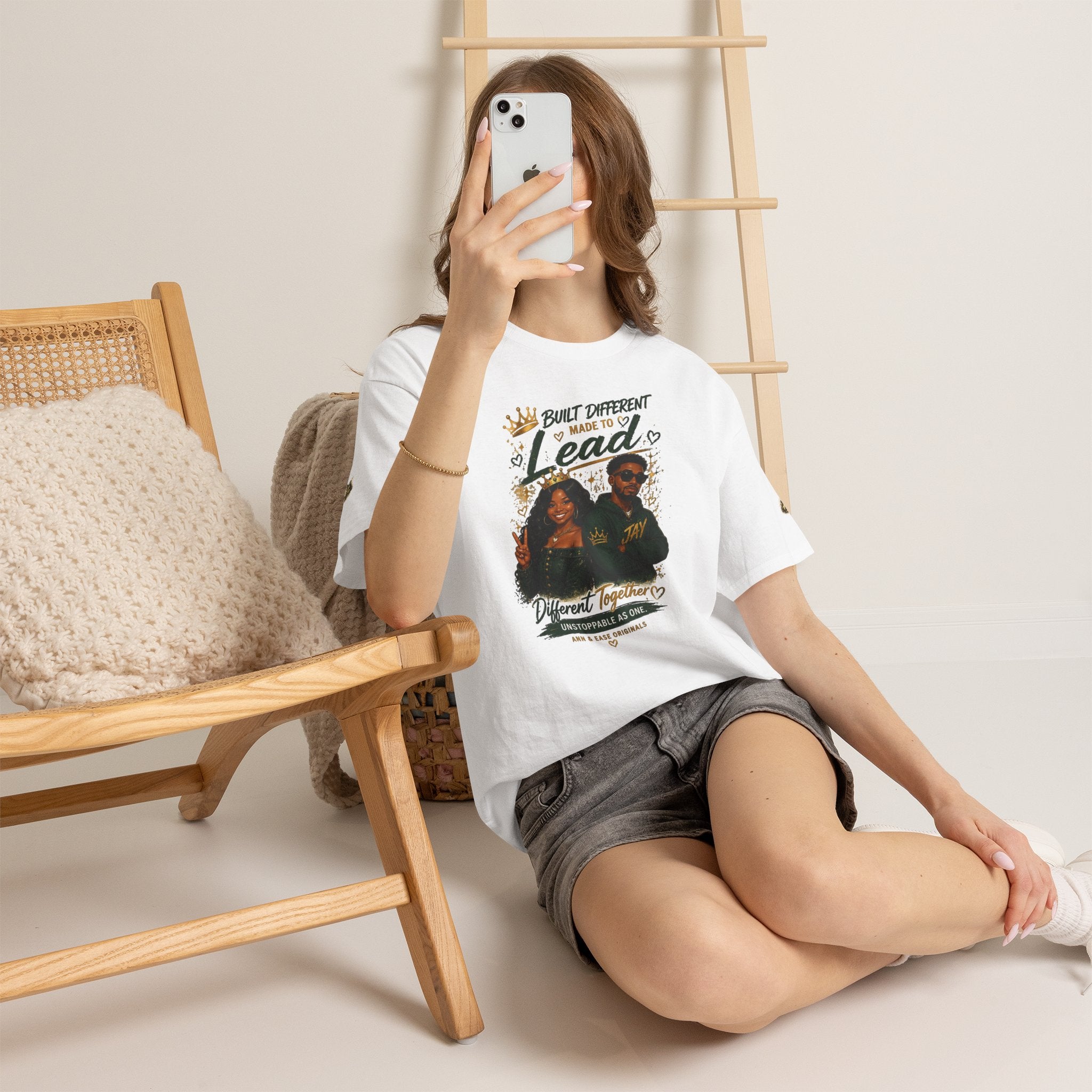 Lead Together Graphic Tee — “Built Different” Inspirational Couple Shirt