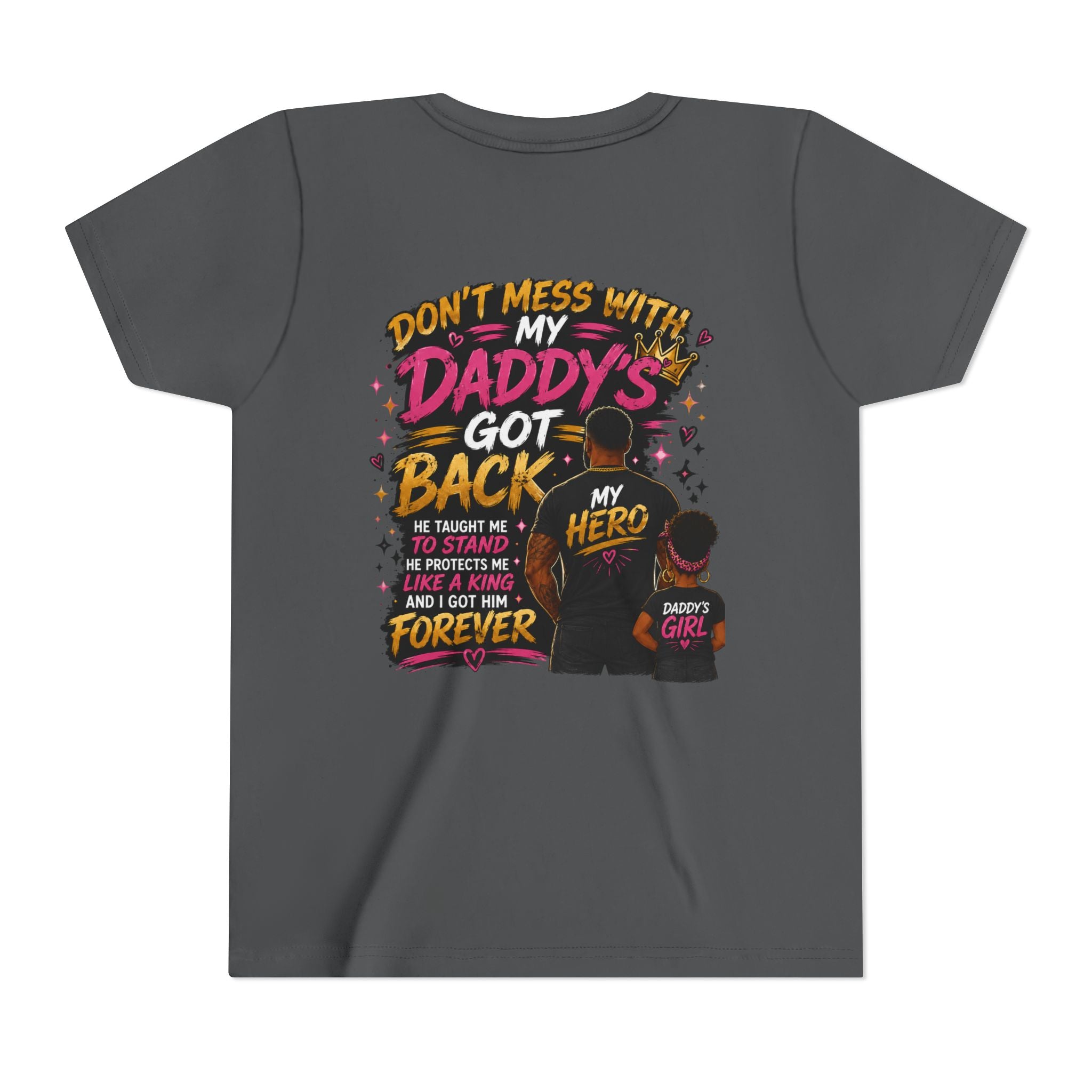 Daddy & Me Youth Tee — "Protected by My Daddy" Father-Daughter Graphic Shirt