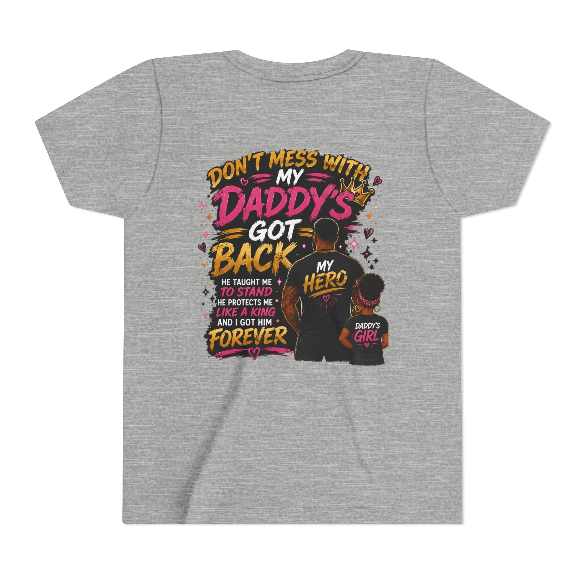 Daddy & Me Youth Tee — "Protected by My Daddy" Father-Daughter Graphic Shirt