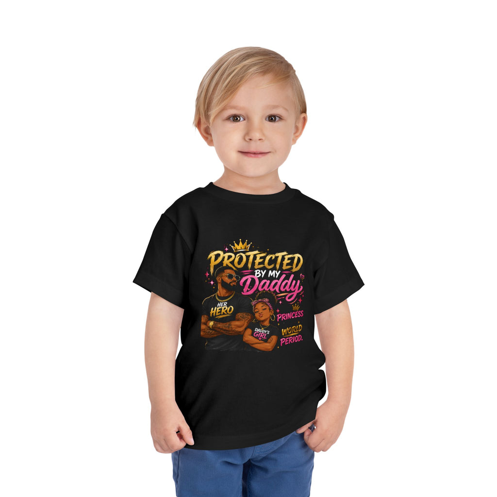 Toddler Tee — "Protected by My Daddy" Daddy’s Girl Graphic Shirt
