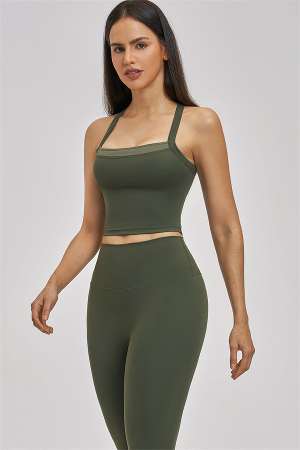 Conjunto de 2 piezas de camiseta de tirantes y leggings Seraphine