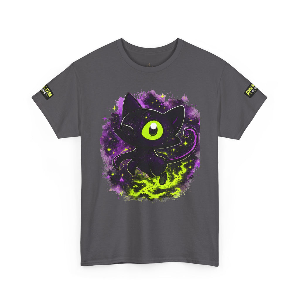 Camiseta Gato del Vacío — Camiseta estampada "Gato del Vacío: No persigo la luz, creo la mía propia"