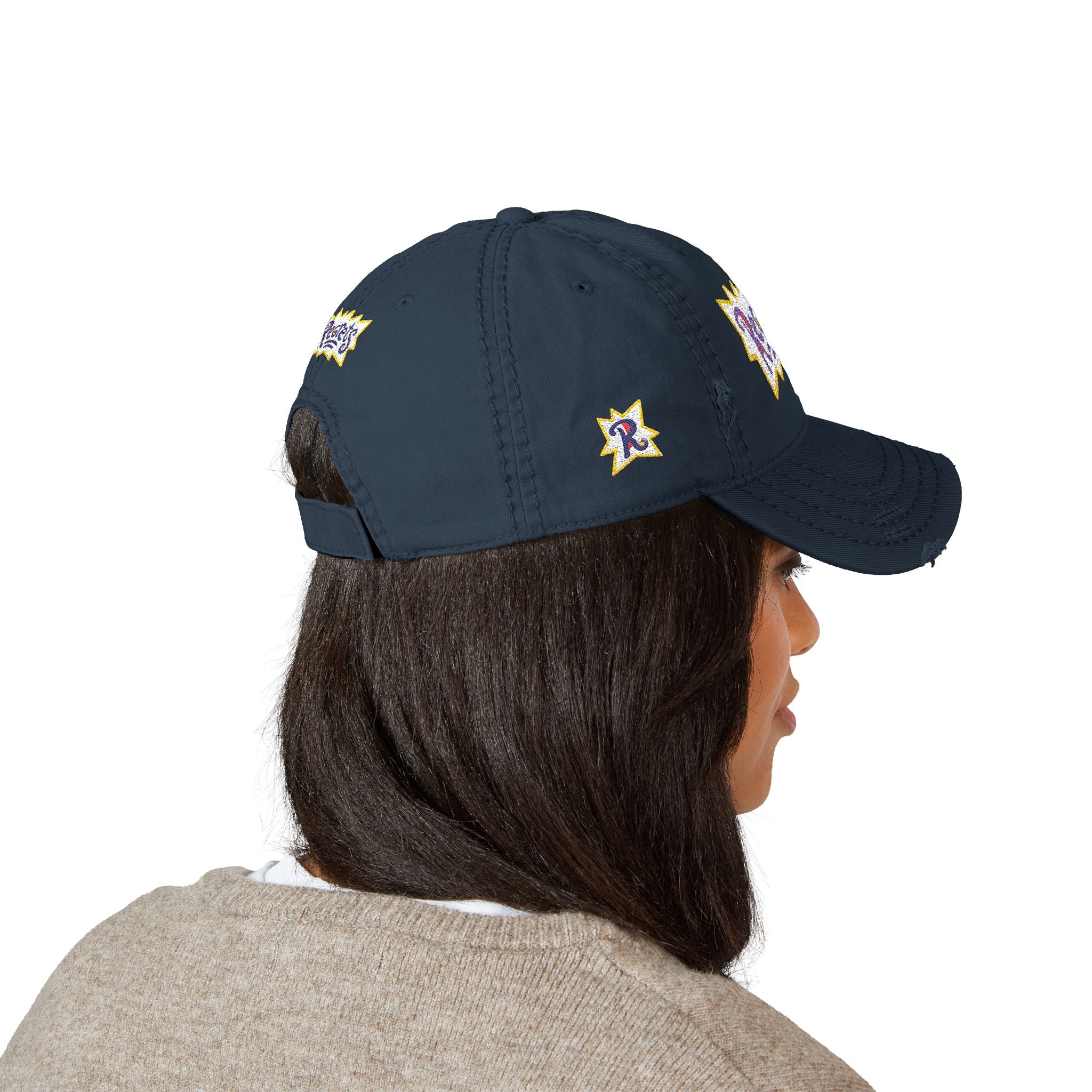 Gorra de papá 'Regrets' bordada desgastada - Gorra de streetwear vintage