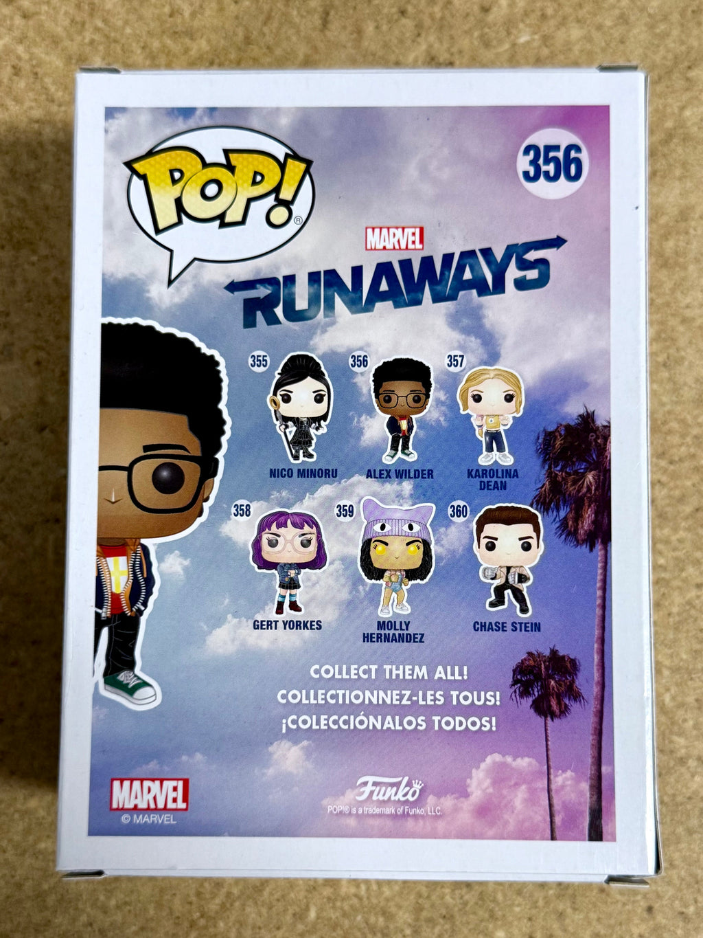Rhenzy Feliz Autographed Marvel Runaways Alex Wilder Funko Pop! #356 con COA de JSA