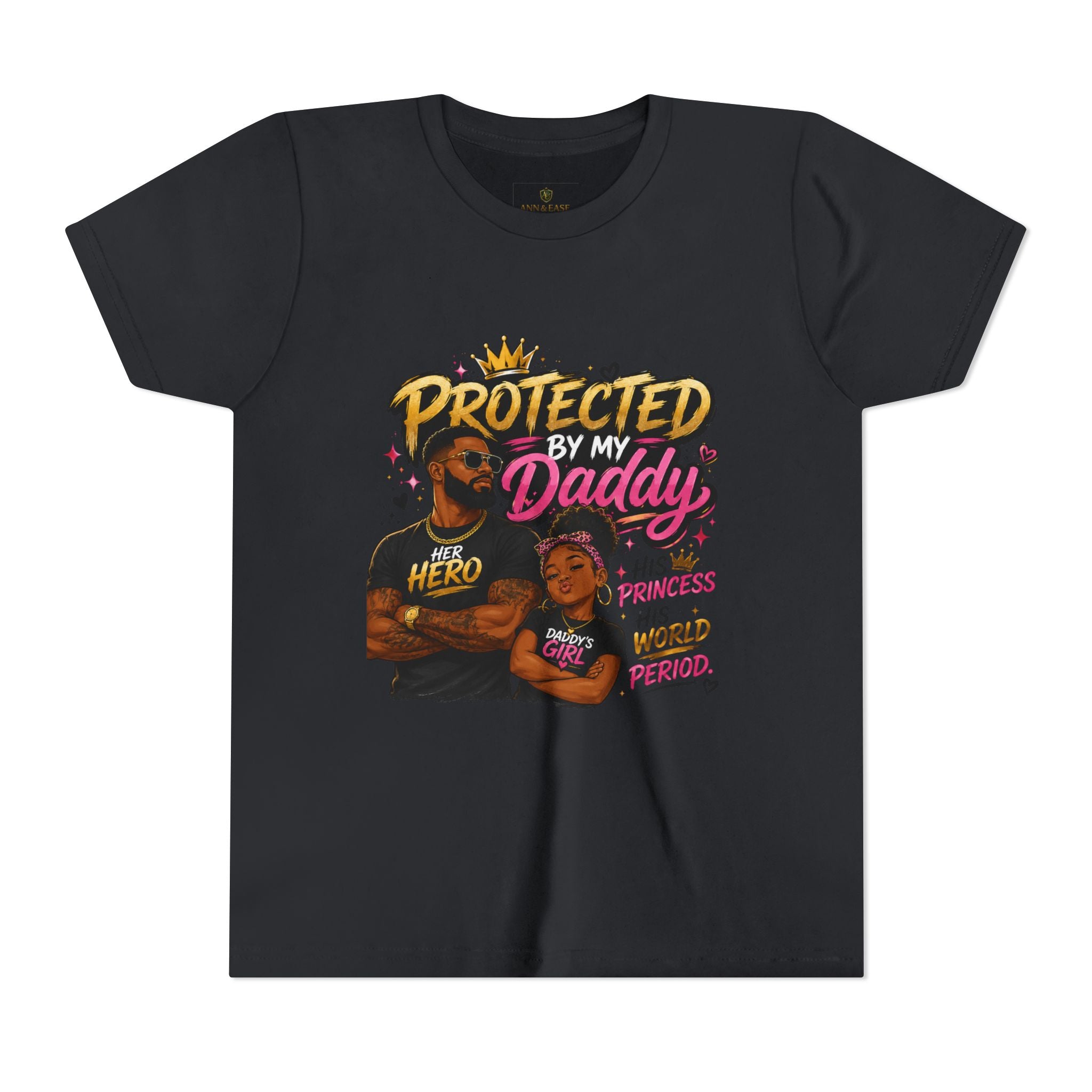 Daddy & Me Youth Tee — "Protected by My Daddy" Father-Daughter Graphic Shirt