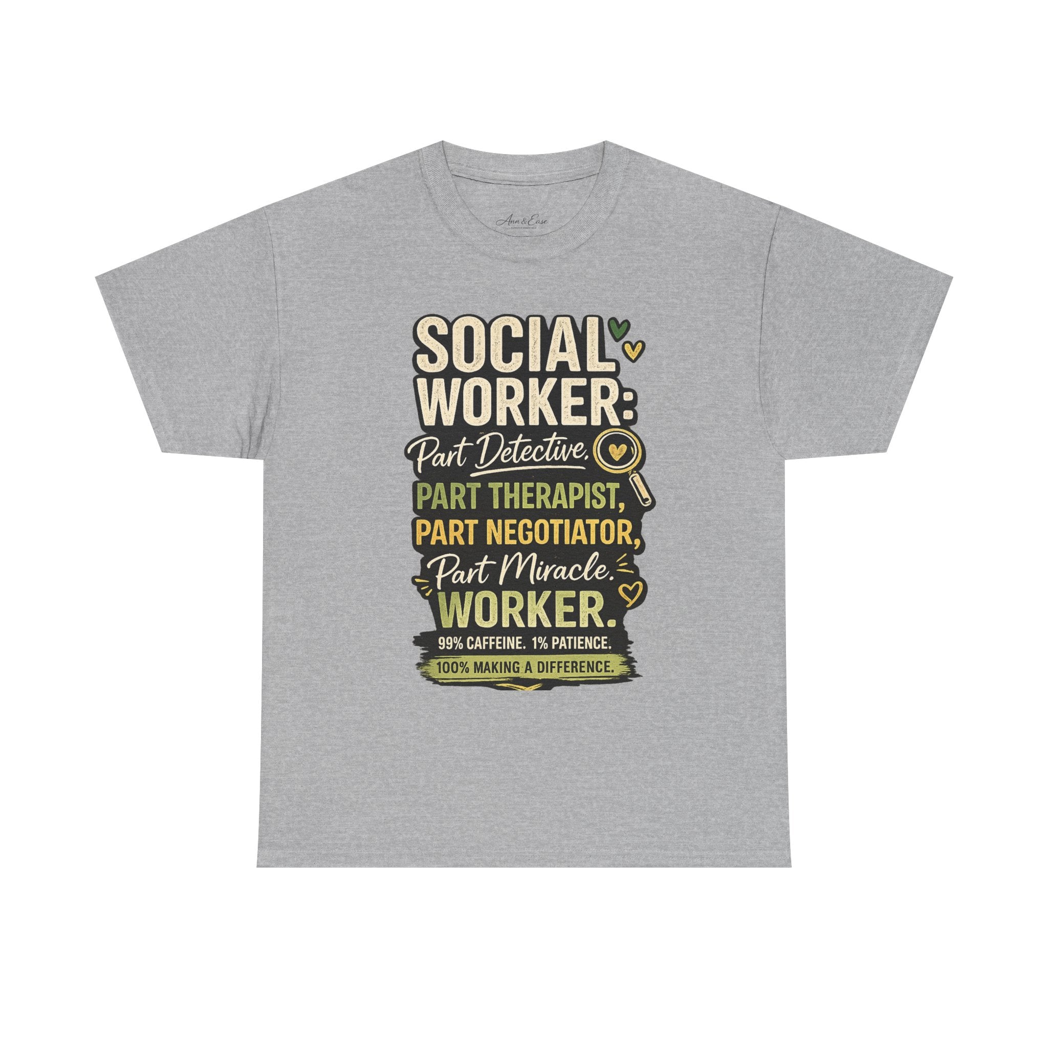 Social Worker T-Shirt – 'Social Worker: Part Detective, Part Therapist' Graphic Tee (Survival Kit Back)
