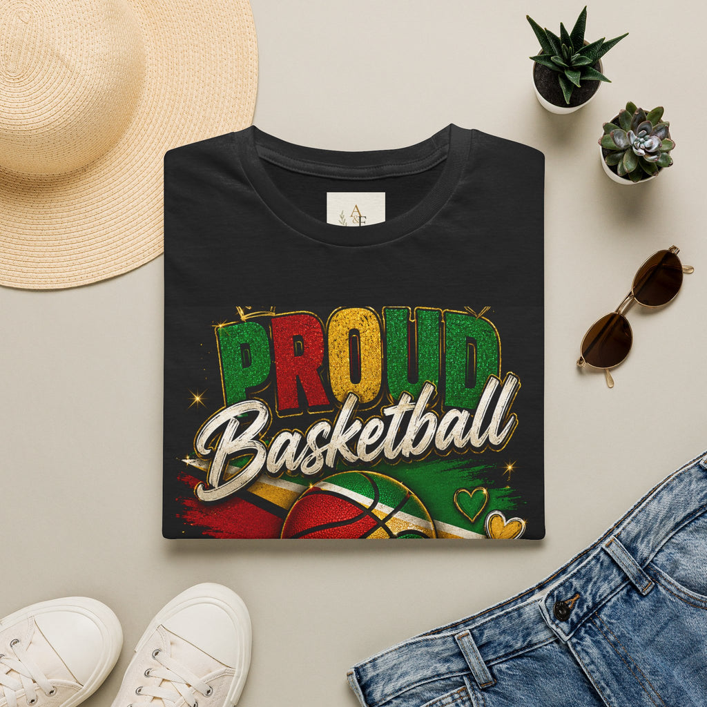 Camiseta de "Mamá Orgullosa de Baloncesto" – Camiseta Retro Colorida para Fans del Baloncesto