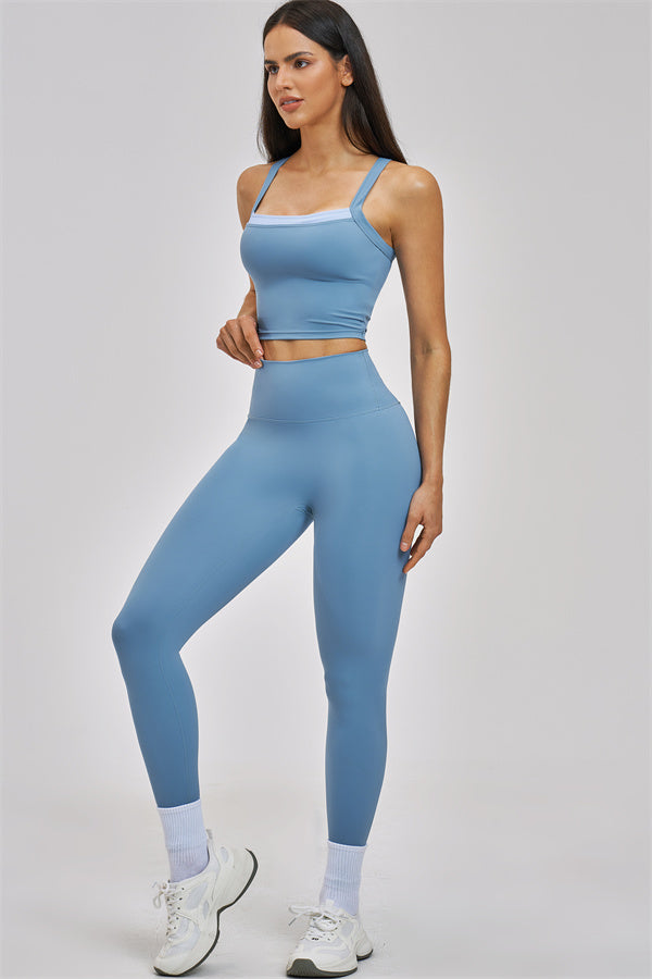 Conjunto de 2 piezas de camiseta de tirantes y leggings Seraphine