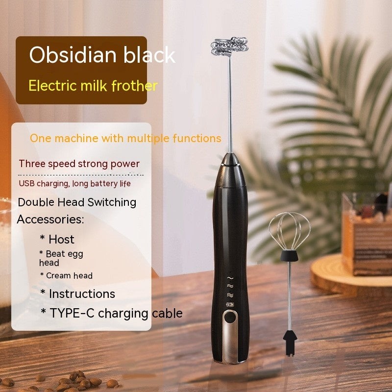 USB Rechargeable Electric Egg Beater & Milk Frother – 3-Speed Wireless Hand Mixer | 3 Colors