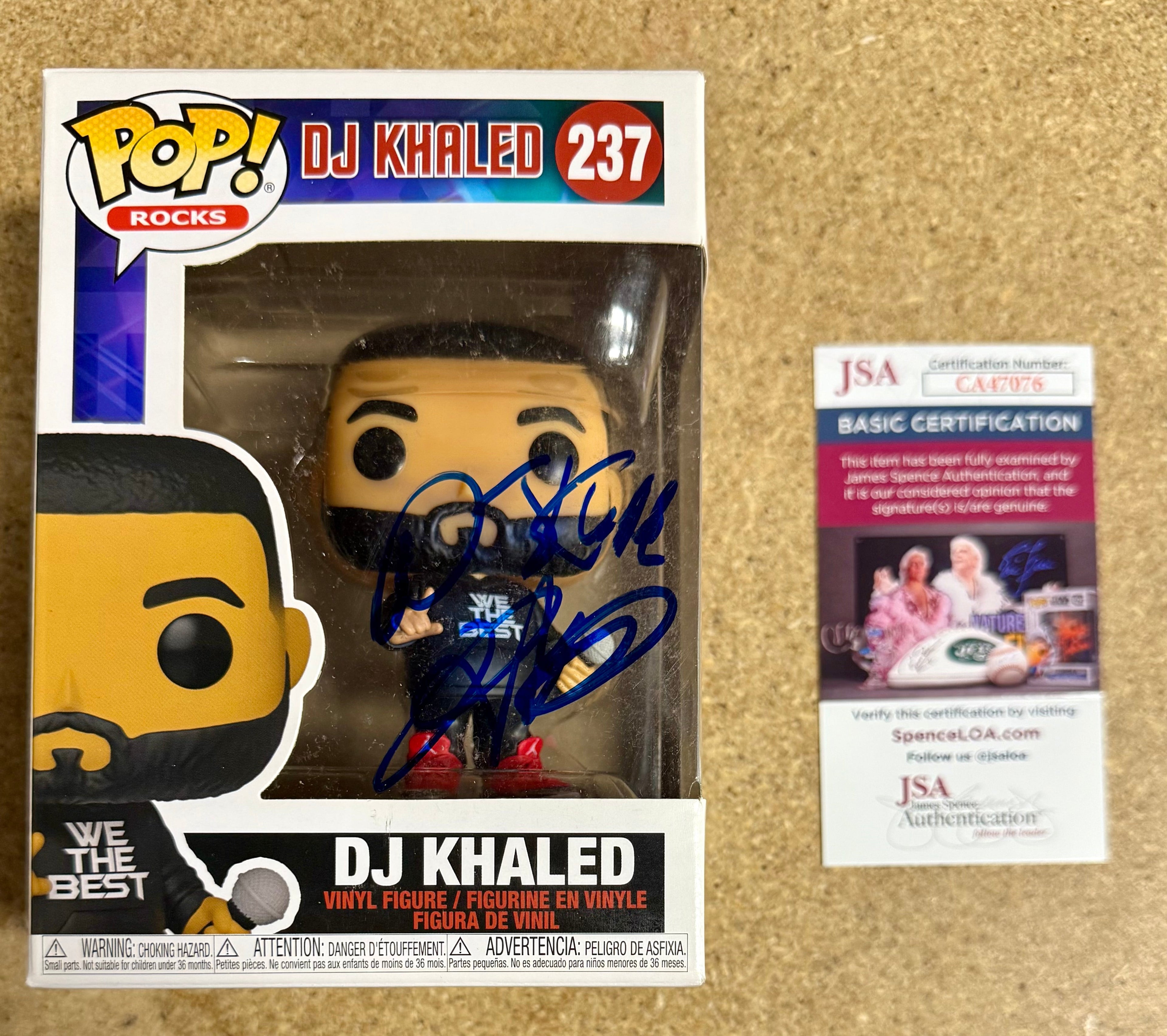 DJ Khaled Funko Pop #237 "We The Best" autografiado con JSA COA Blessed 2021