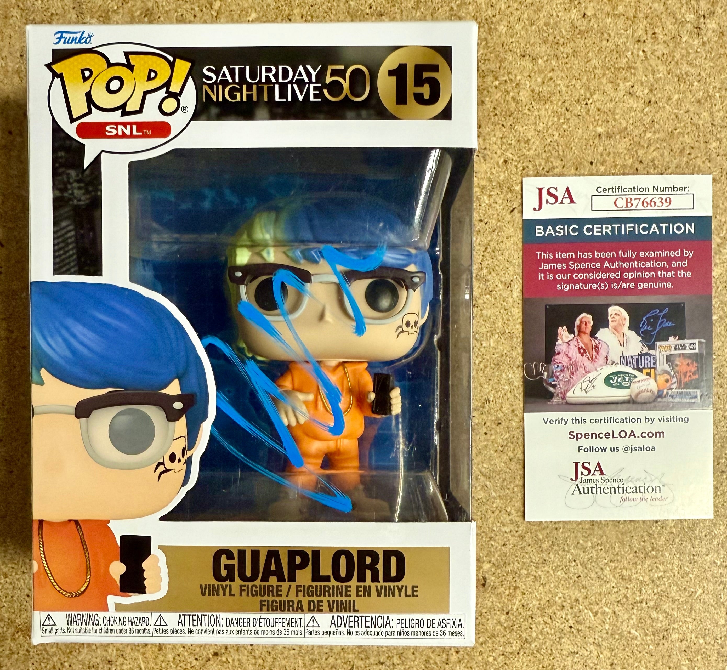 Pete Davidson autografió Funko Pop! #15 de SNL Saturday Night Live Guaplord con COA de JSA