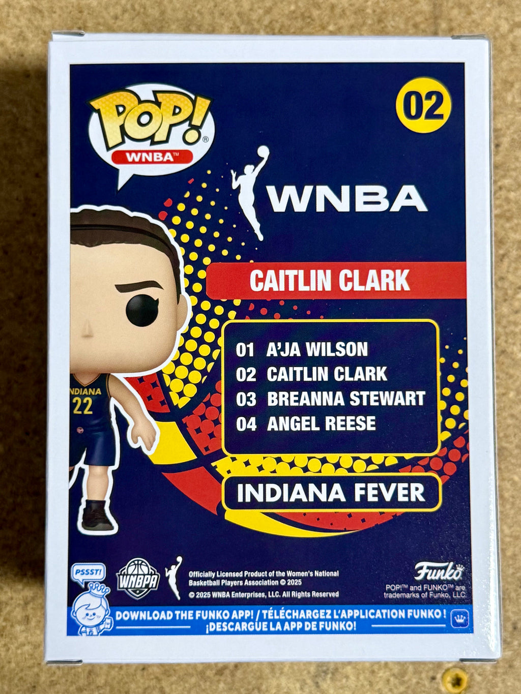 Funko Pop! Baloncesto Caitlyn Clark #02 WNBA Indiana Fever NCAA Iowa Hawkeyes