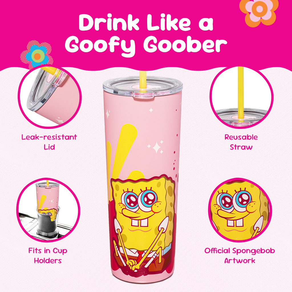 Vaso Rosa de Bob Esponja - 710 ml