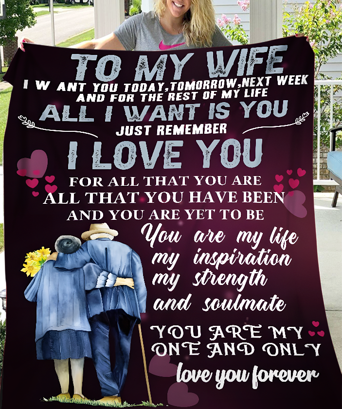 To My Wife Blanket – A Sweet Reminder Of My Love From Your Husband (SKU26B-01151)