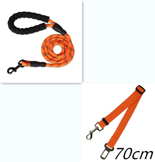 Reflective Dog Leash with Foam Handle — Single & Set Options