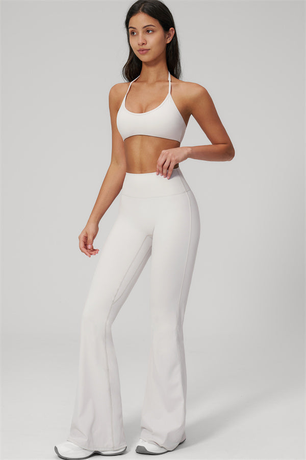 Conjunto de 2 piezas Rapture: Sujetador deportivo y Leggings acampanados