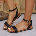 Women's Single-Strap Flat Buckle Sandals