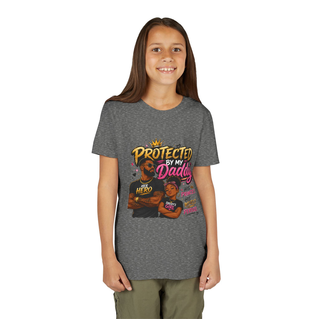 Daddy & Me Youth Tee — "Protected by My Daddy" Father-Daughter Graphic Shirt