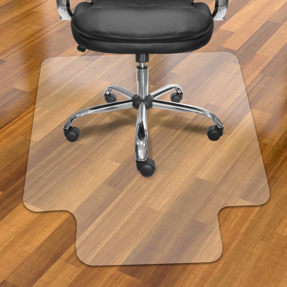Kasepie 1.5mm Thickness PVC Frosted Office Chair Mat Desk Chair Mats For Hardwood Floors Can't be Used on Carpet Floor - 45 X 53 inch Wood Tile Protection Mat (114x135cm)