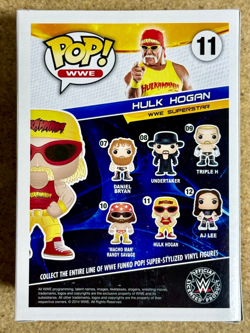 Funko Pop! WWE Hulk Hogan #11 Lucha Libre Retirado 2014 Hulkamania HOF 2021