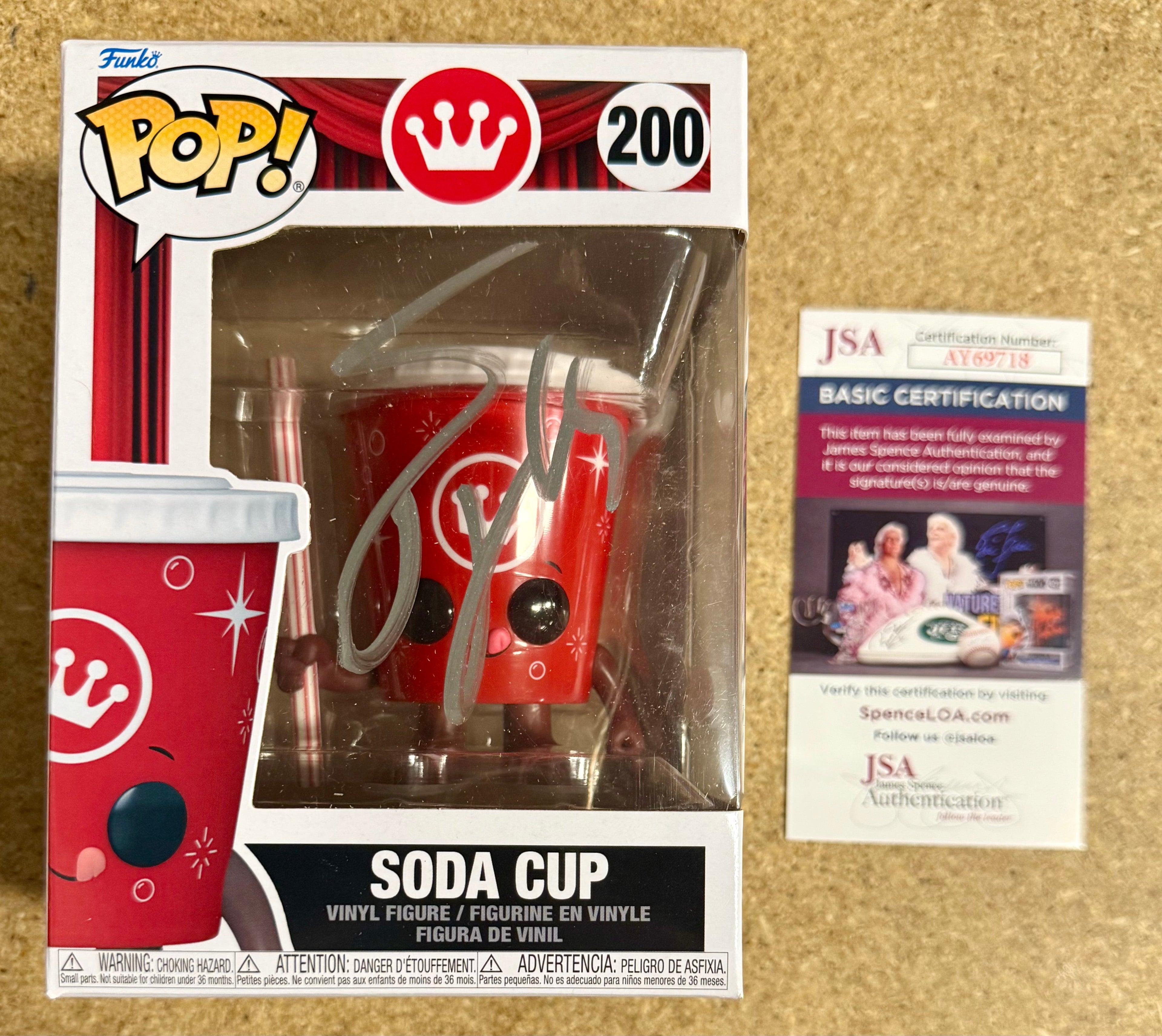 Comediante Tracy Morgan firmó Funko Pop! #200 Vaso de refresco de cine con COA de JSA