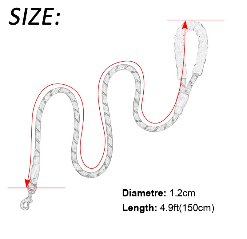 Reflective Dog Leash with Foam Handle — Single & Set Options