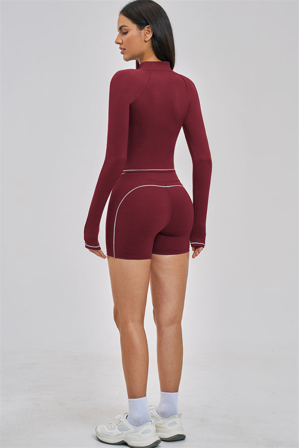 Conjunto de 3 piezas de chaqueta, top corto y pantalón corto Unbound