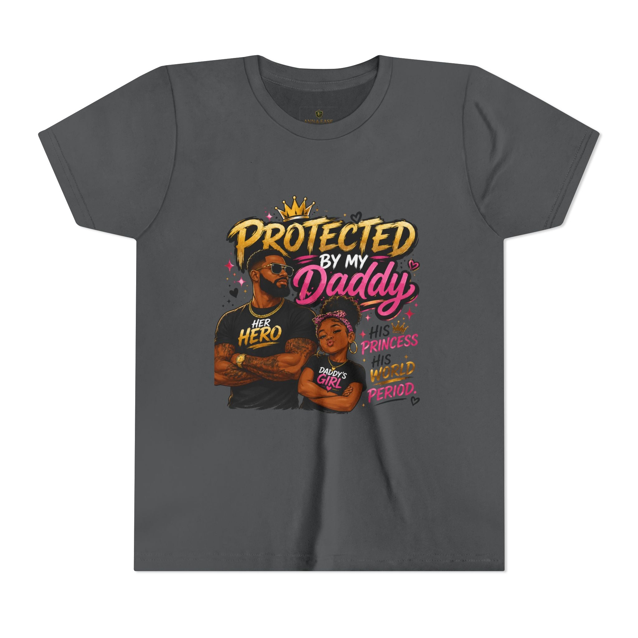 Daddy & Me Youth Tee — "Protected by My Daddy" Father-Daughter Graphic Shirt