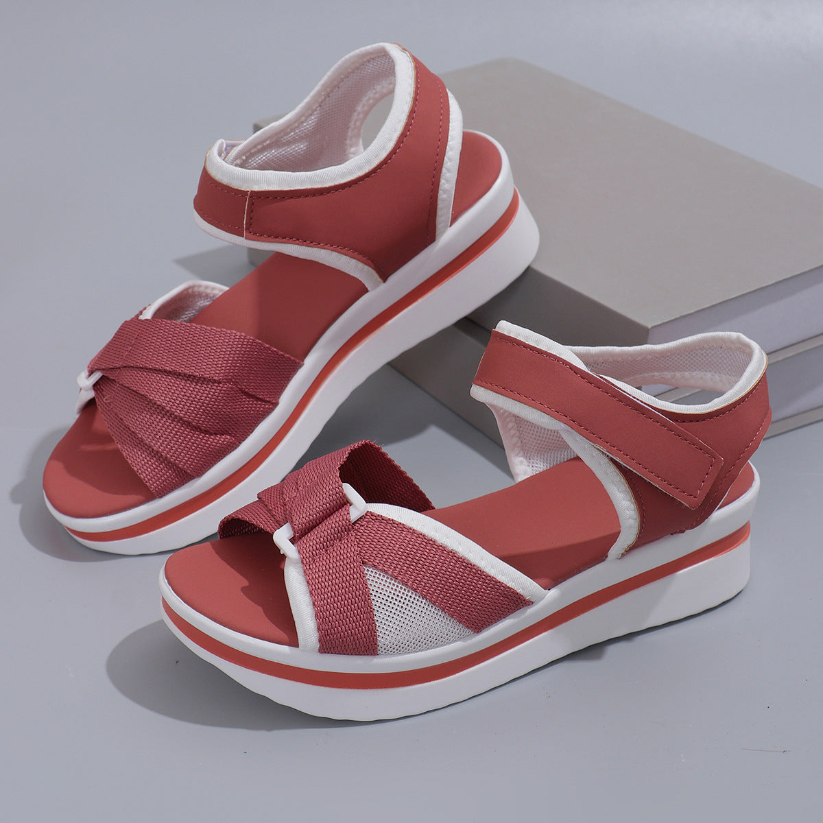 Women's Mesh Cross-Strap Flat Sandals