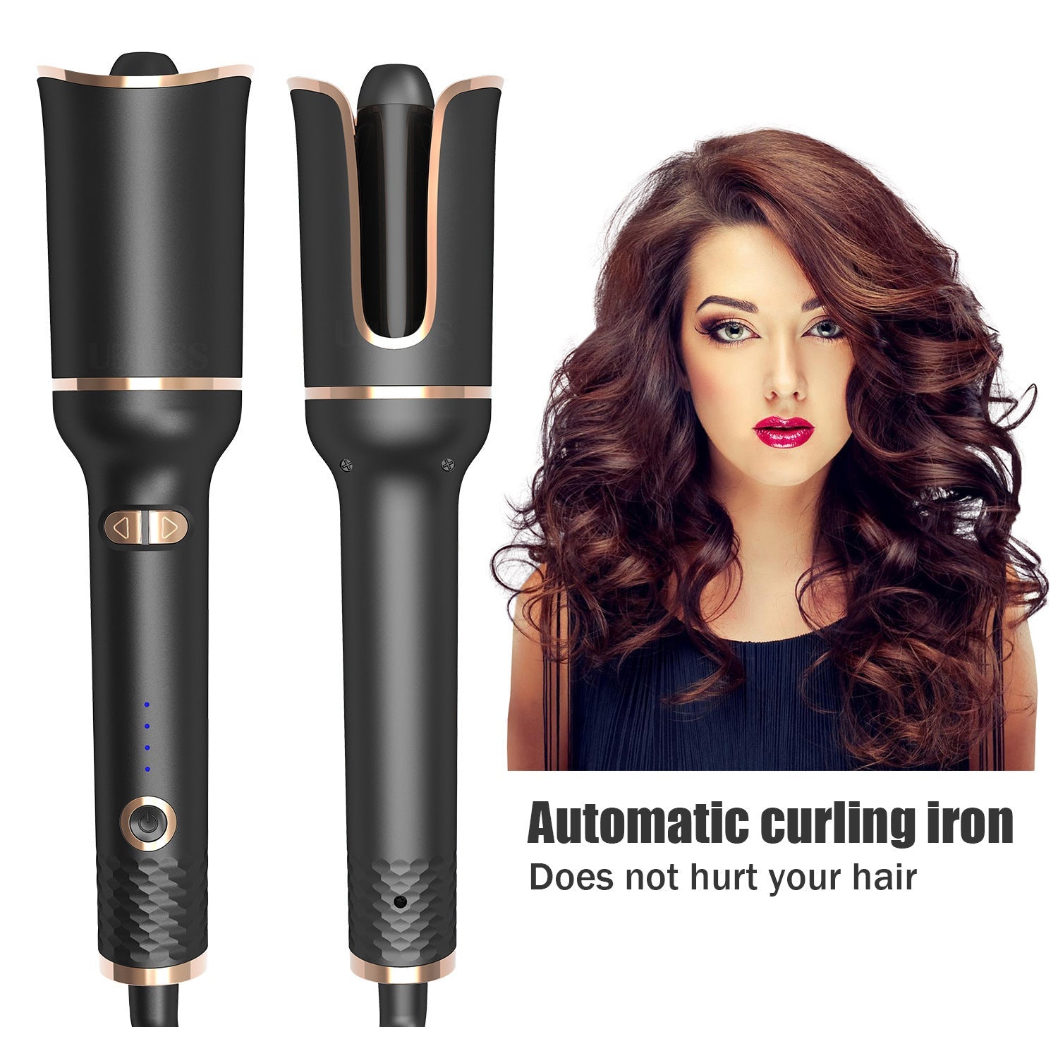 Automatic Spiral Curling Iron – Tourmaline Ceramic Negative Ion | 10-Temp Wet & Dry