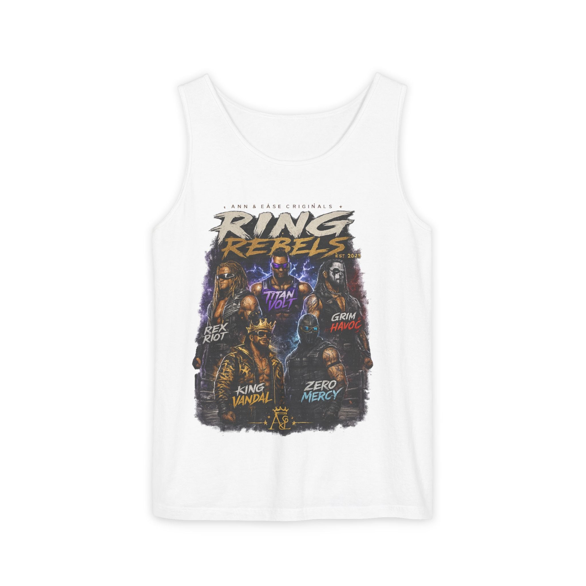 Ring Rebels Tank Top — Vintage Wrestling Crew Graphic