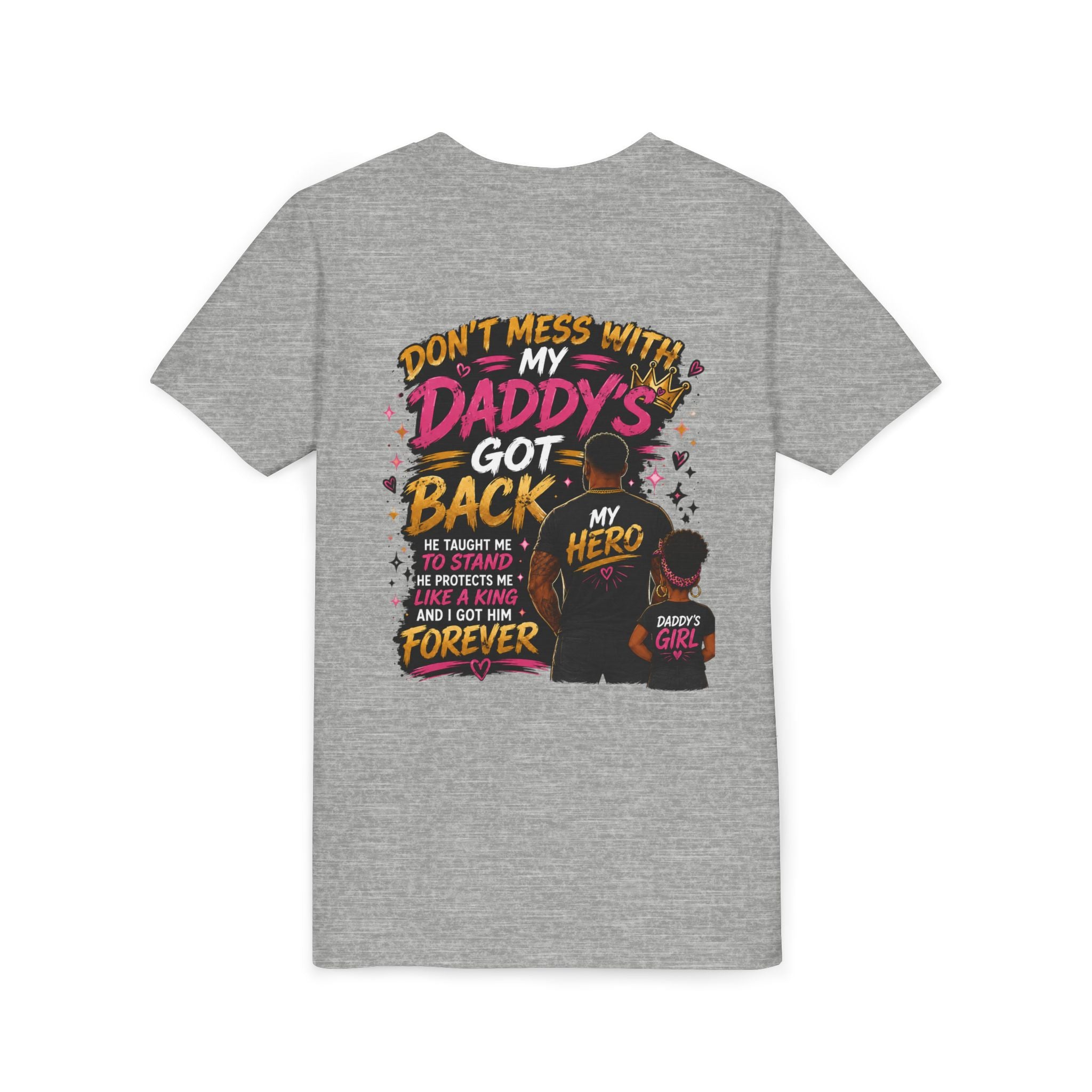 Daddy & Me Youth Tee — "Protected by My Daddy" Father-Daughter Graphic Shirt