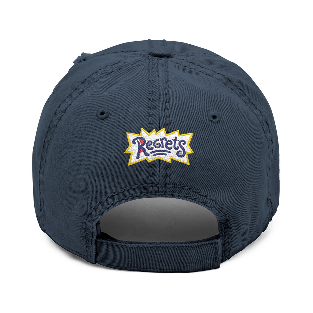 Gorra de papá 'Regrets' bordada desgastada - Gorra de streetwear vintage