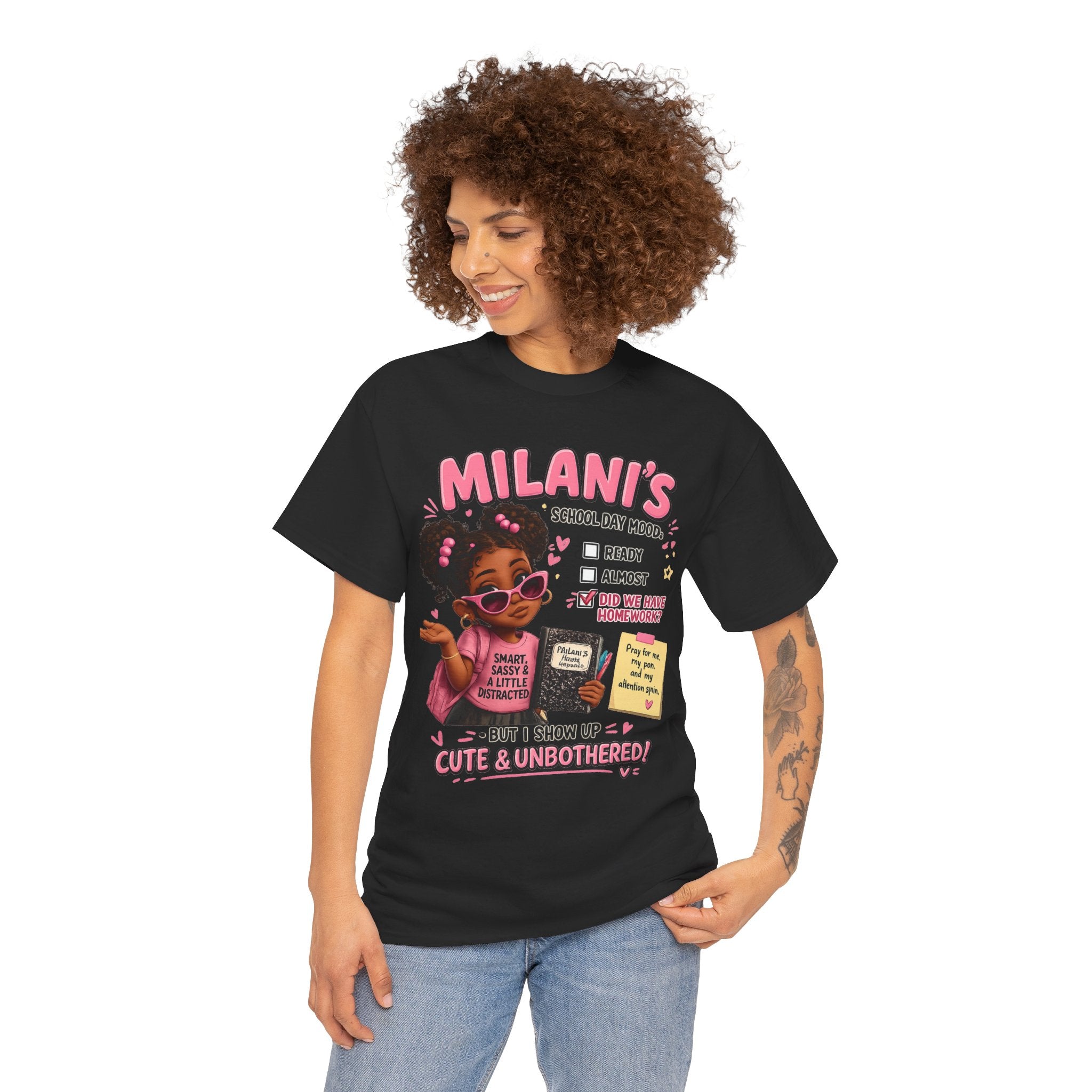 Kids T-Shirt — "Milani's School Days" Cute, Smart & Sassy Back-to-School Tee