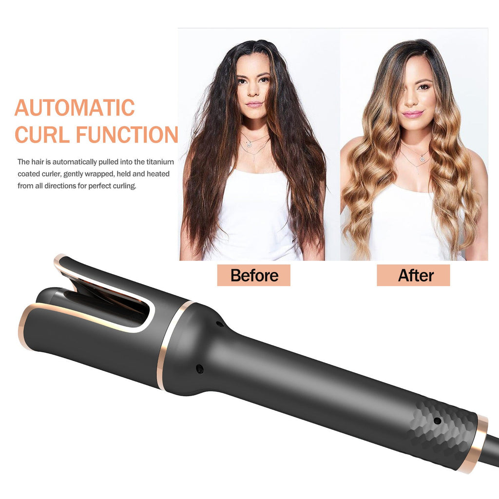 Automatic Spiral Curling Iron – Tourmaline Ceramic Negative Ion | 10-Temp Wet & Dry