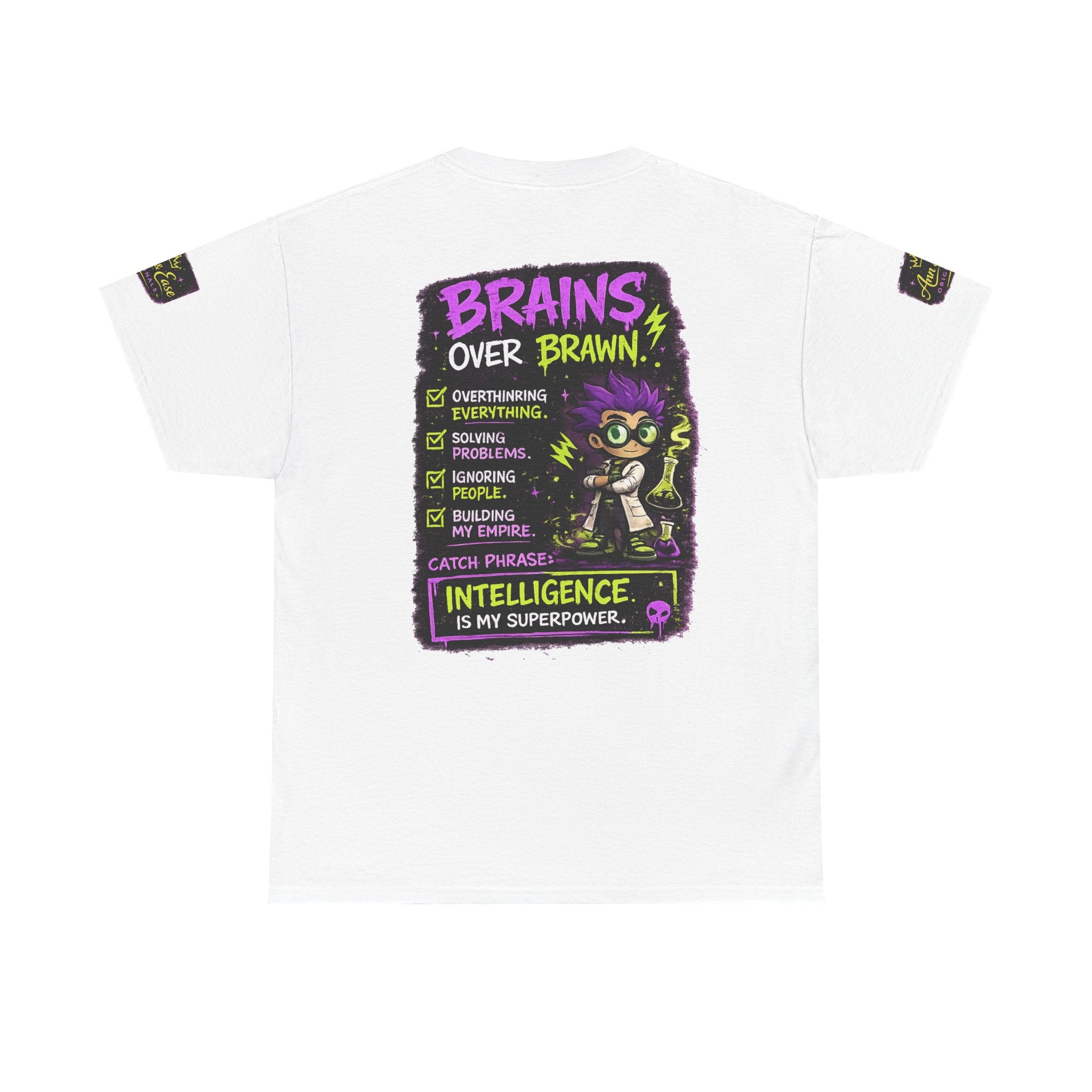 Dr. Hex Mad Scientist T-Shirt — 'Brains Over Brawn' Graphic Tee