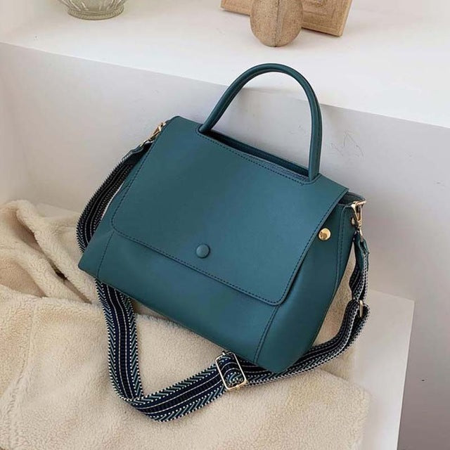 Bolso bandolera de cuero sencillo e informal para mujeres y niñas, bandolera de diseñador, bolso de viaje para damas