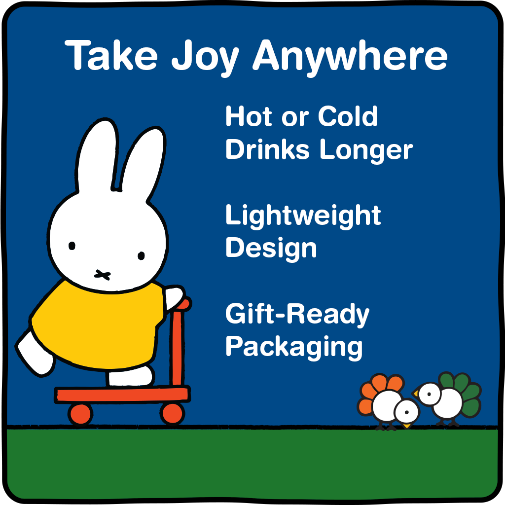 Miffy Double Wall Drinking Glasses - 8 oz