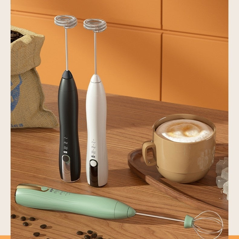 USB Rechargeable Electric Egg Beater & Milk Frother – 3-Speed Wireless Hand Mixer | 3 Colors