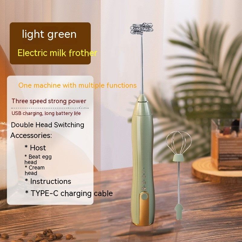 USB Rechargeable Electric Egg Beater & Milk Frother – 3-Speed Wireless Hand Mixer | 3 Colors