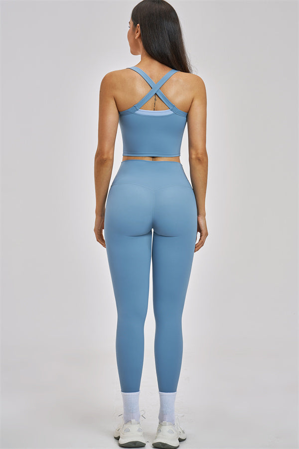 Conjunto de 2 piezas de camiseta de tirantes y leggings Seraphine