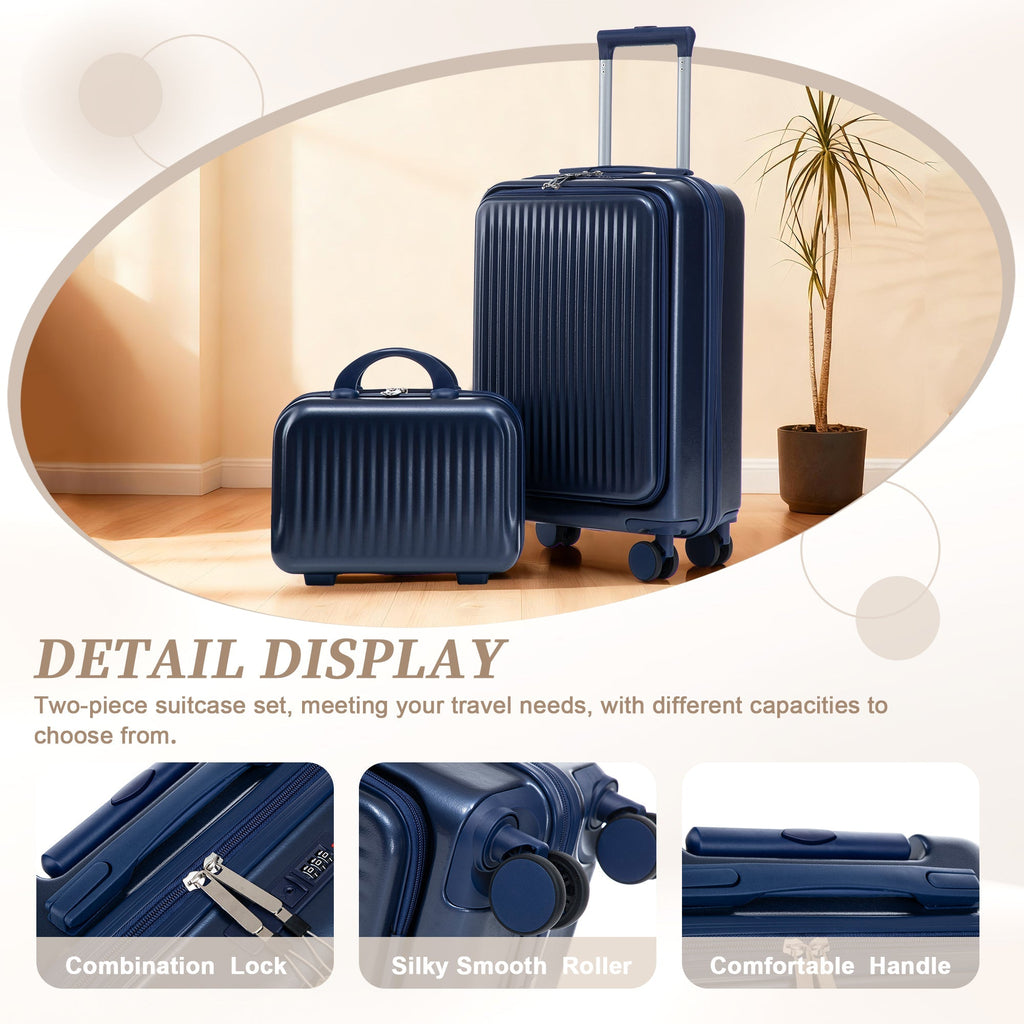 14'/20' 2-Piece ABS Spinner Wheel Luggage Set