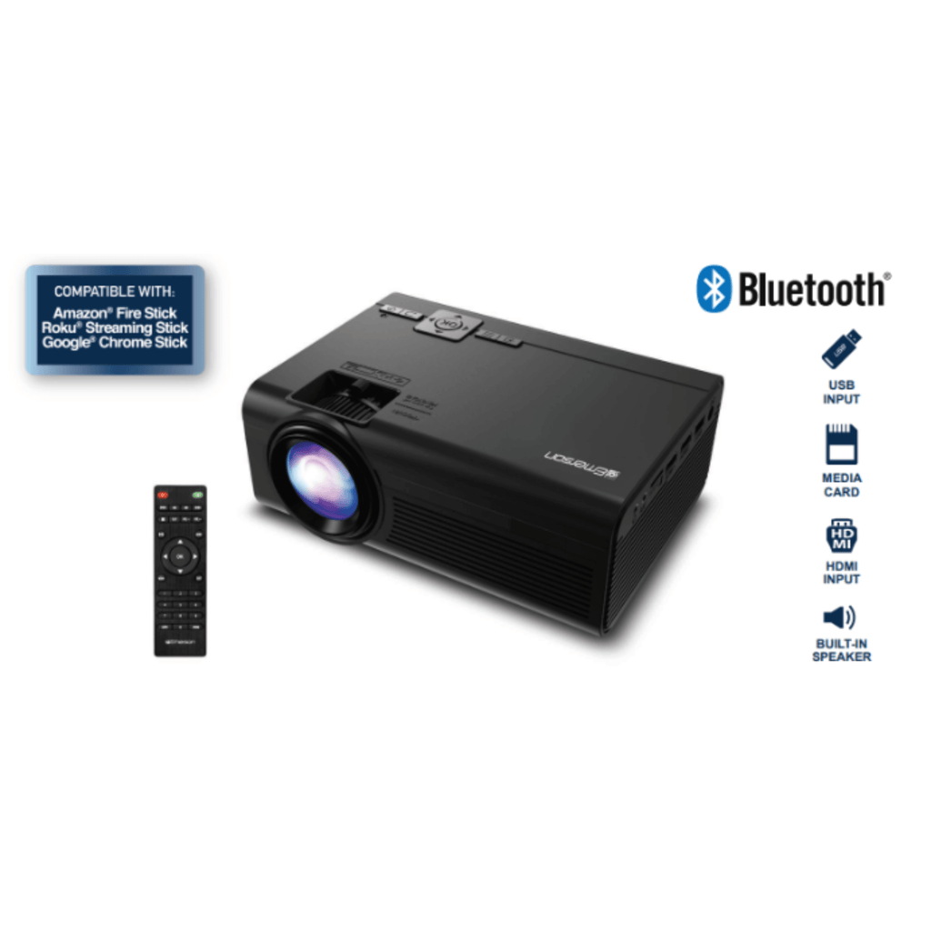 Proyector LCD de cine en casa Emerson de 150" con altavoz integrado