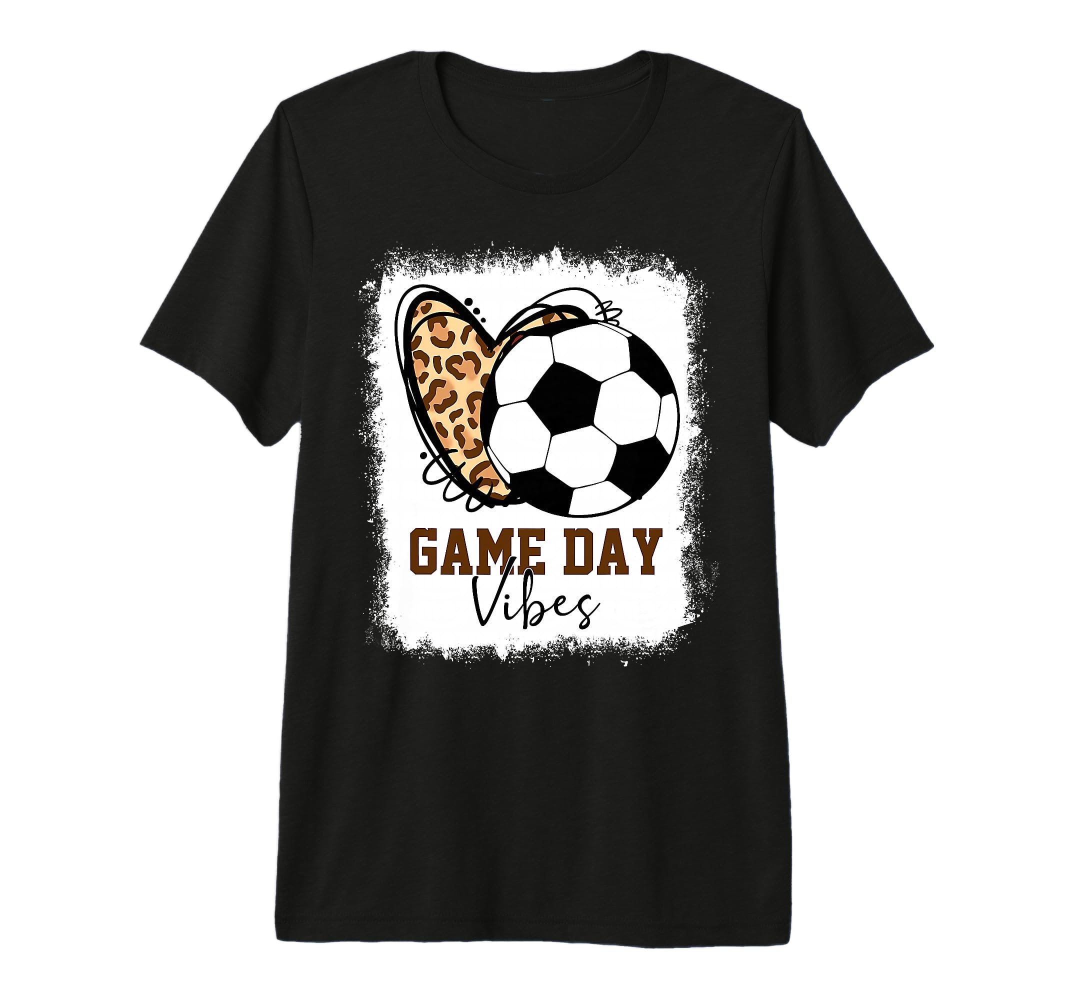 Bleached Soccer Game Day Vibes Soccer T-Shirt - Novelty Apparel Men Women