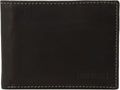 Steve Madden Men's Slim Leather Wallet with Extra Capacity Attached Flip Pockets